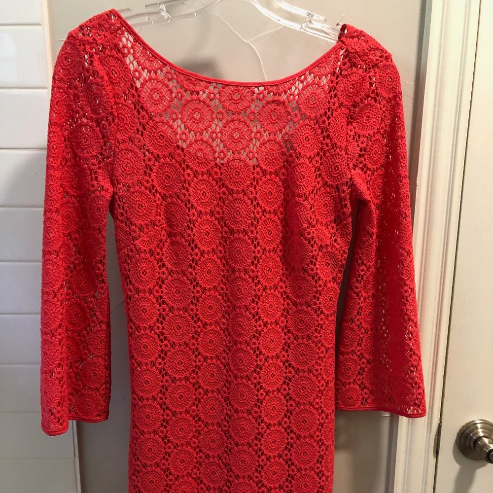 Lilly Pulitzer salmon lace dress